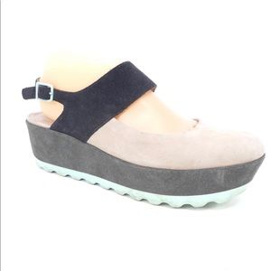 Camper Laika Leather Platform Sandal Slingback